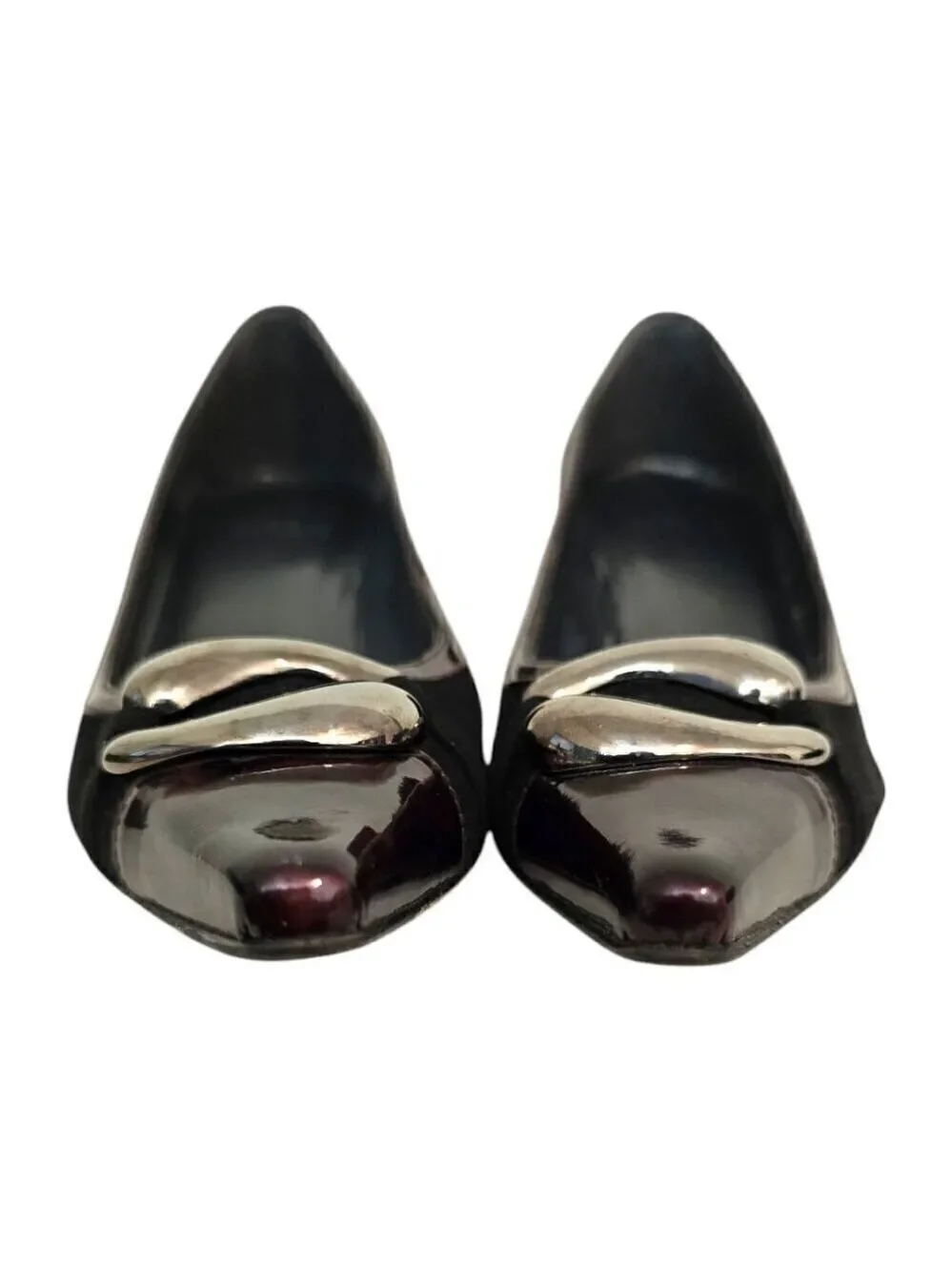 Stuart Weitzman Vintage Marsala Black Suede Tortoise Shell Pumps Sz 6